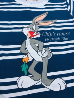 Áo phông cotton thỏ bugs bunny cho bé