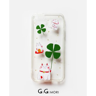 Ốp lưng Iphone 5/5s hoa khô cỏ 4 lá mèo may mắn