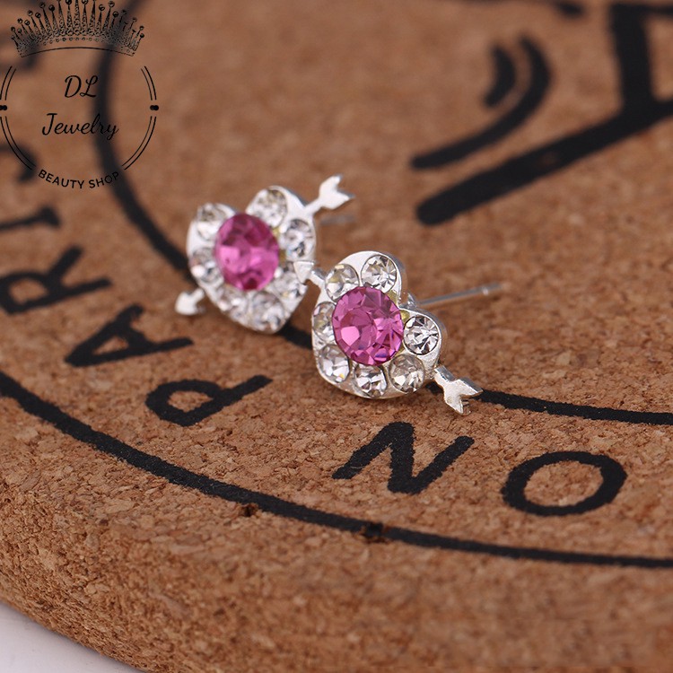 Bông Tai Hàn Quốc DL.Jewelry Khuyên Tai Đính Đá Siêu Xinh