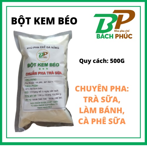 BỘT KEM BÉO PHA TRÀ SỮA 500G NGUYÊN LIỆU PHA CHẾ TRÀ SỮA