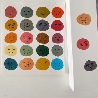 Hình dán emotion màu sắc dễ thương