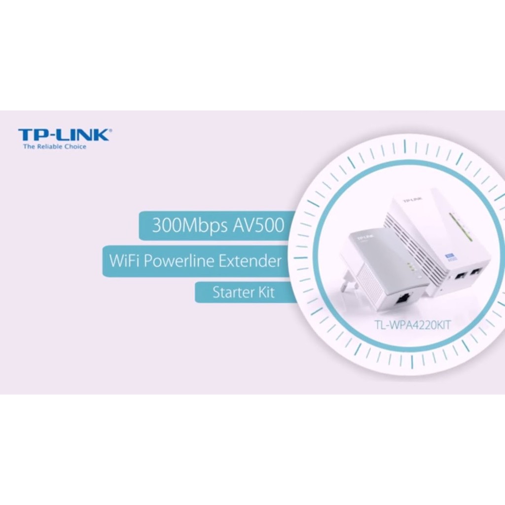 Bộ Mở Rộng Internet Qua Đường Dây Điện TP-Link TL- WPA4220KIT AV600 300Mbps - Hàng Chính Hãng