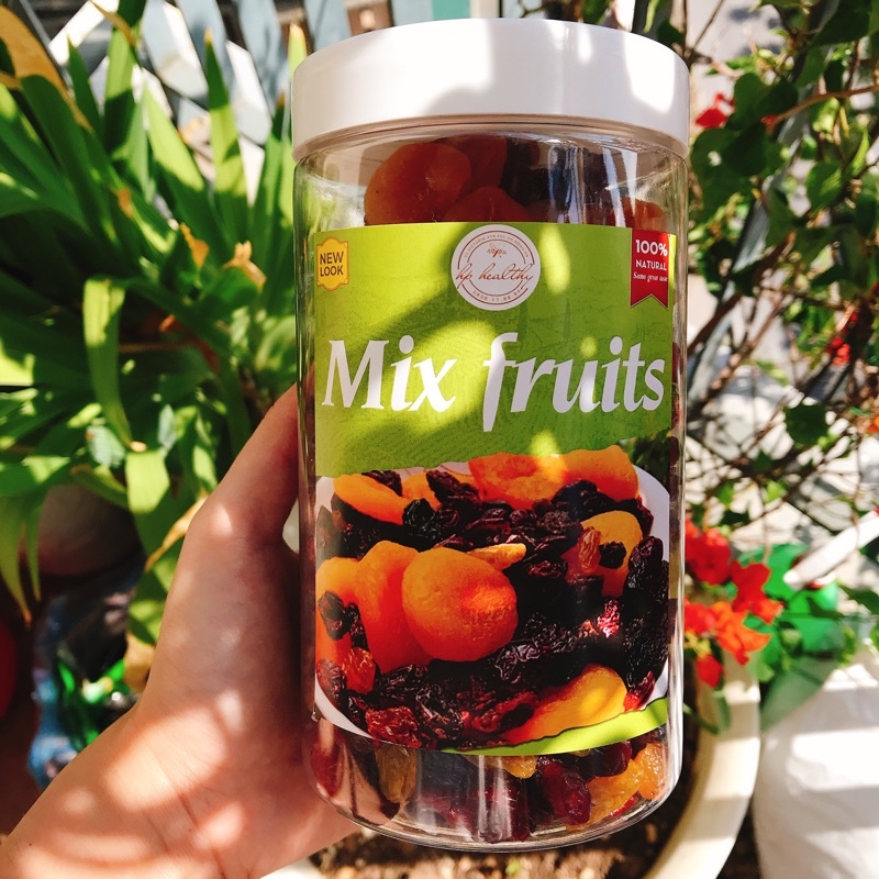 500G MIX FRUIT 3 Quả Mọng ( Mứt Trái Cây Hoa Quả Gồm : Nam việt quất, Mơ sấy, Nho 3 màu ) Hp Healthy