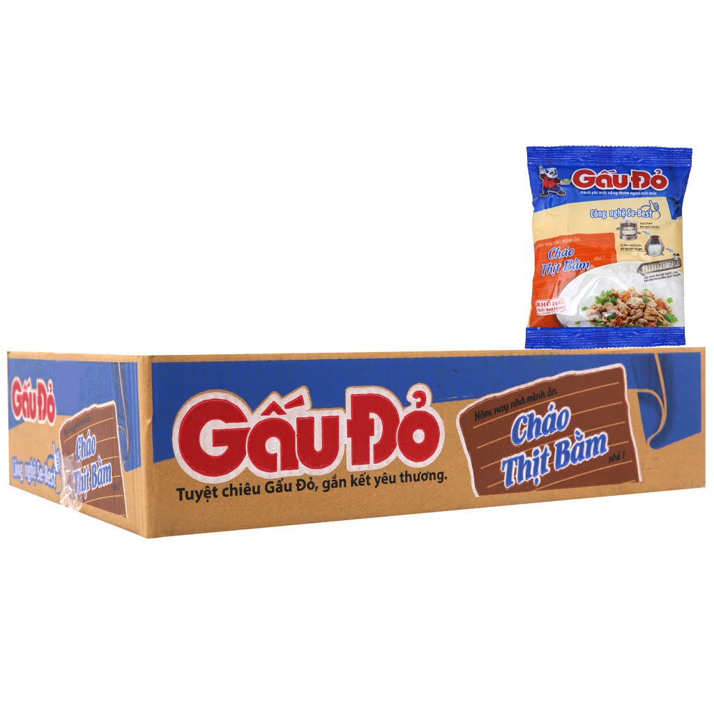 Cháo thịt bằm Gấu Đỏ gói 50g