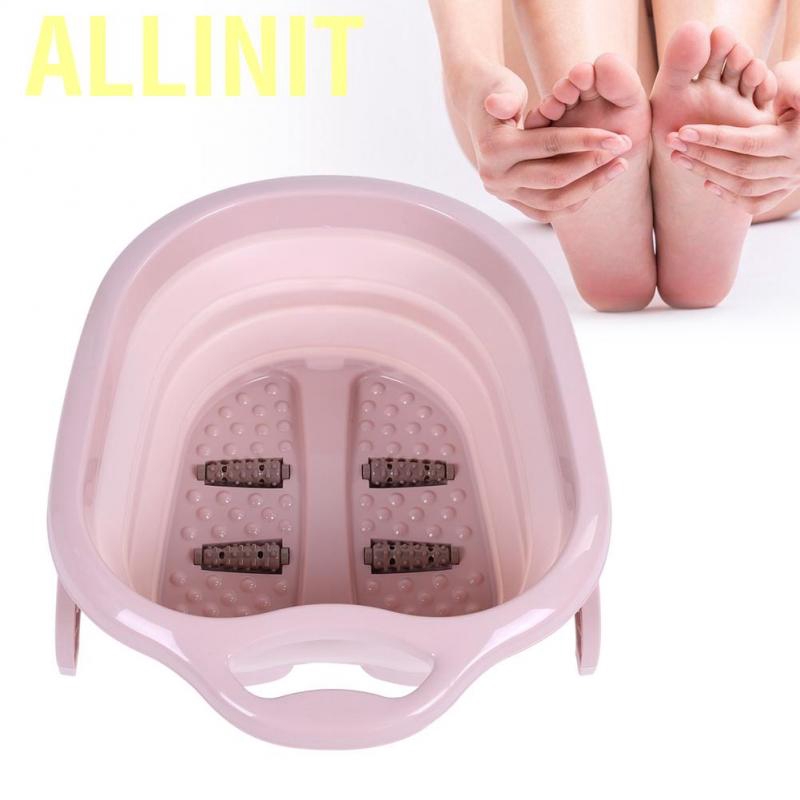 Allinit Foldable Portable Foot Bucket Spa Lightweight Space-saving Bath Tool