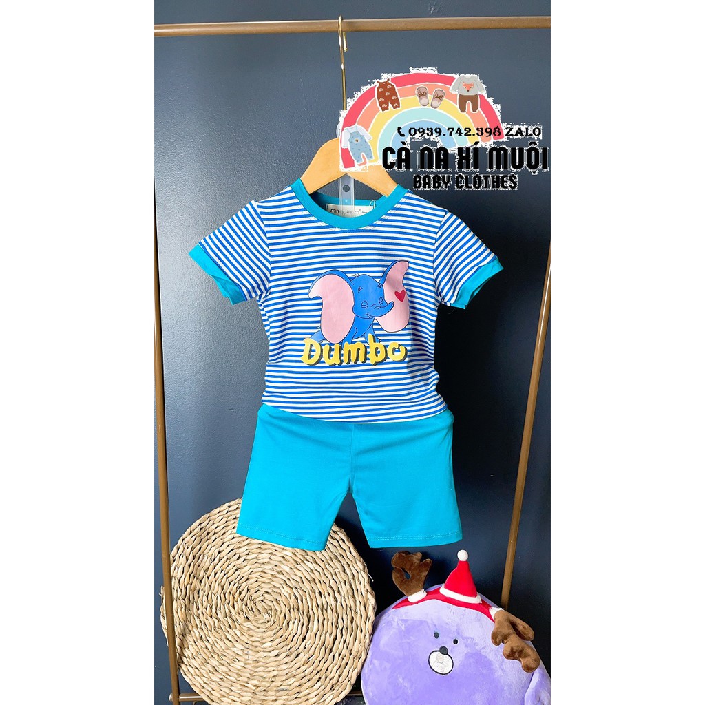 Bộ ngắn tay Minky_mom FREESHIP chất thun lạnh cao cấp hoạ tiết cho bé trai, bé gái đủ màu