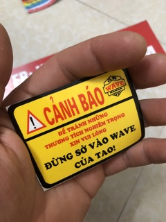 tem cảnh báo xe wave