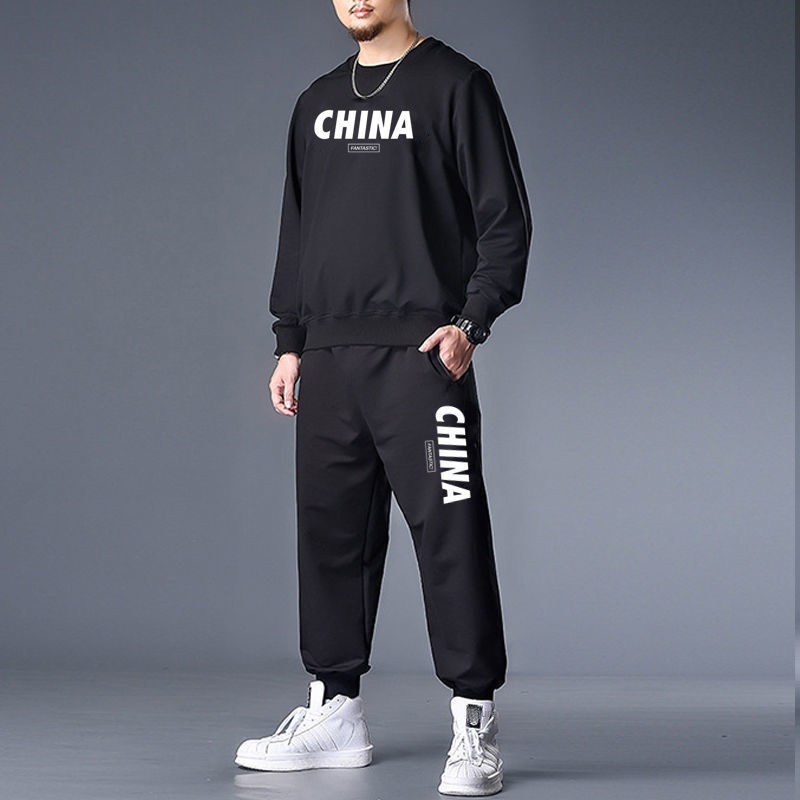 Set đồ thể thao hai món dáng rộng giữ ấm mùa đông plus size S cho nam