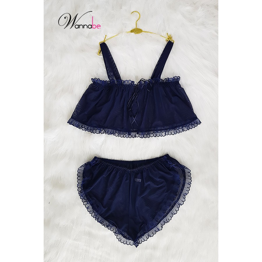 Đồ bộ mặc nhà sexy wannabe, bộ short bsc05 kiểu dáng nữ tính, quyến rũ