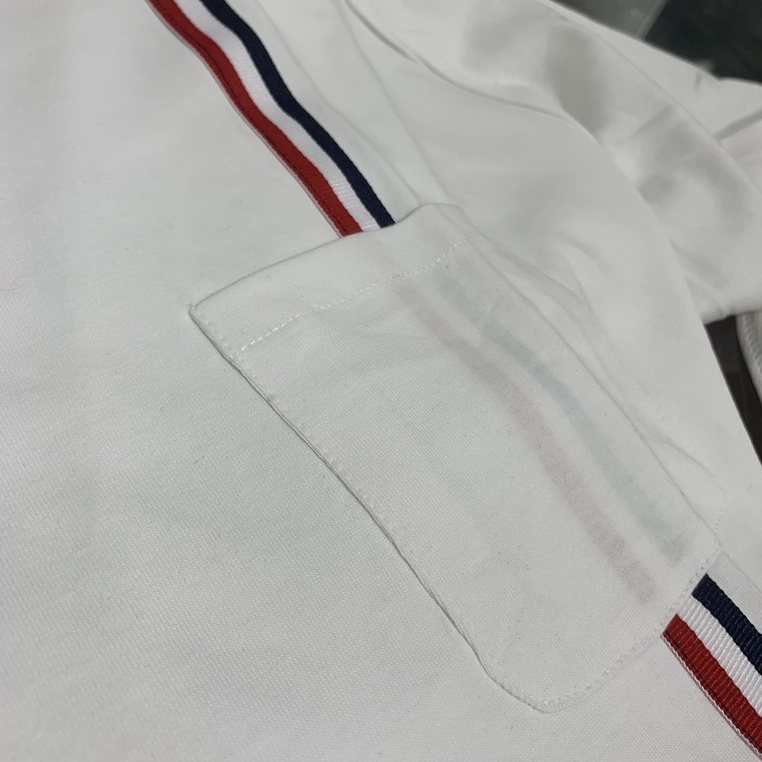 Áo Phông Nam . Áo Thun Thome Browne Cổ Tròn Phối Sọc Dọc Vải Cotton Thấm Hút Mồ Hôi DT Fashion MenWear