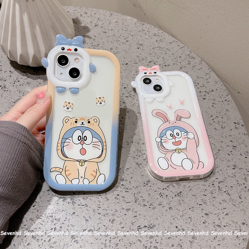 Ốp Điện Thoại Mềm Trong Suốt In Hình Doraemon Cho iPhone 14 13 12 11 Pro Max Xs Max Xr X 7 8 6 6s Plus