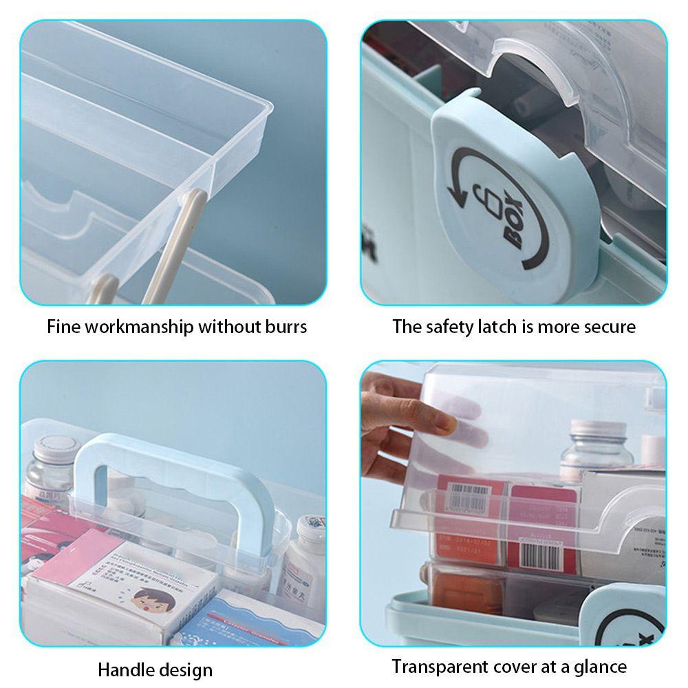 Hộp Đựng Thuốc Cỡ Lớn Nhiều Tầng Có Thể Gấp Gọn Tiện Dụng