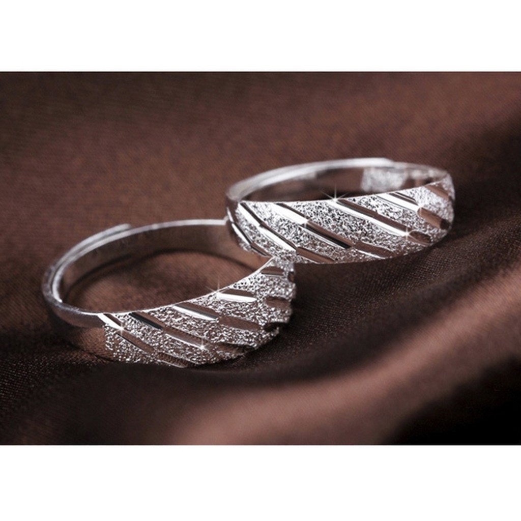 925 nhẫn bạc nguyên chất cặp đôi mưa sao băng có thể điều chỉnh nam và nữ nhẫn đồ trang sức cưới