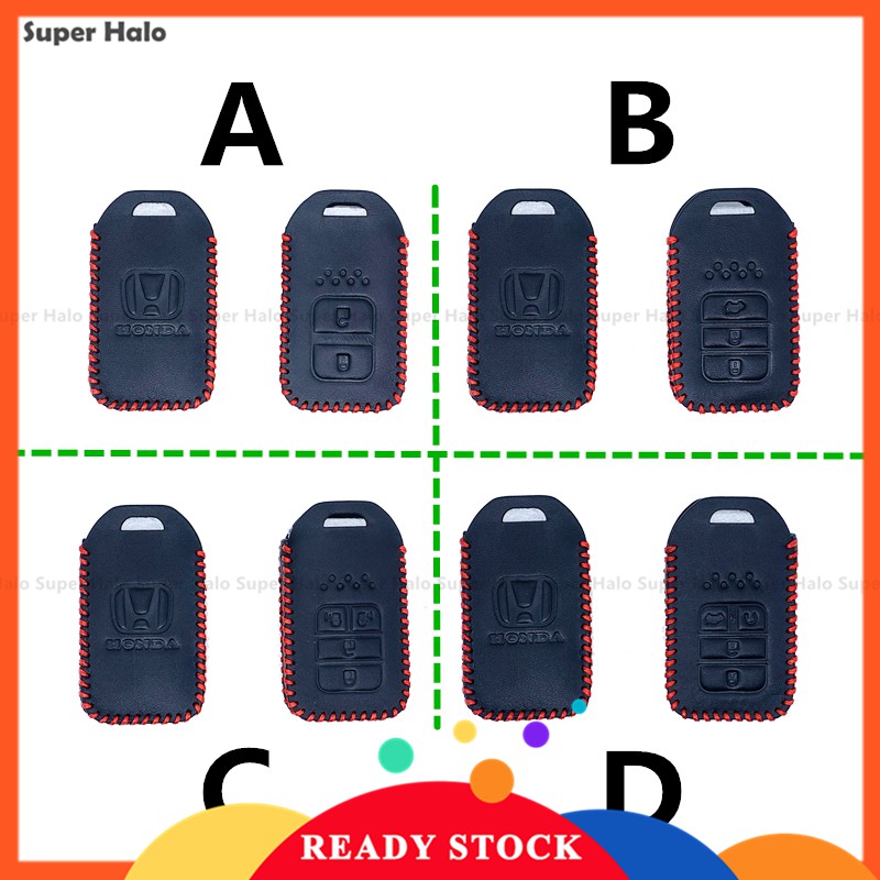 Vỏ bọc bảo vệ chìa khóa xe hơi 100% da thật cho Honda City HRV BRV JAZZ CRV ACCORD CIVIC