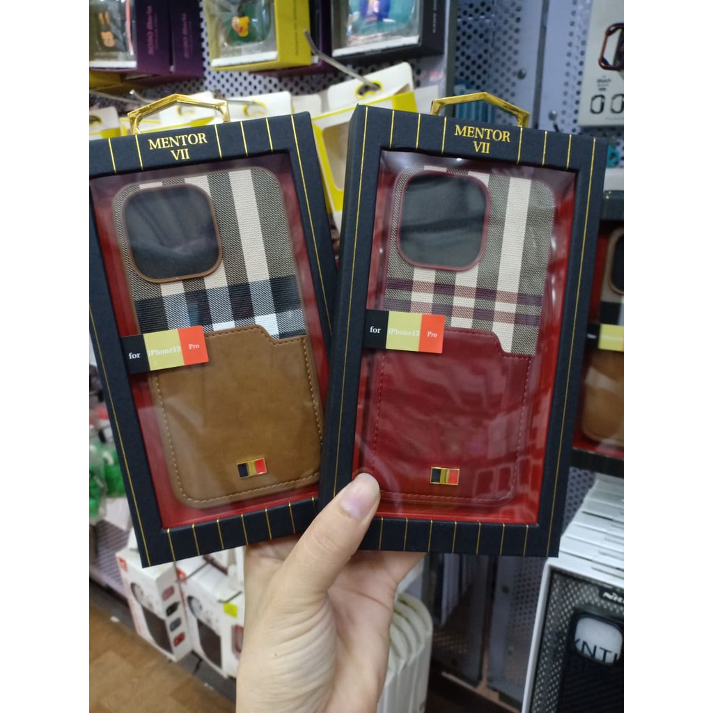 Ốp Lưng Da iPhone 13,13 Pro, 13 Pro Max Chính hãng Mentor VII LATUS Ví Đựng Thẻ