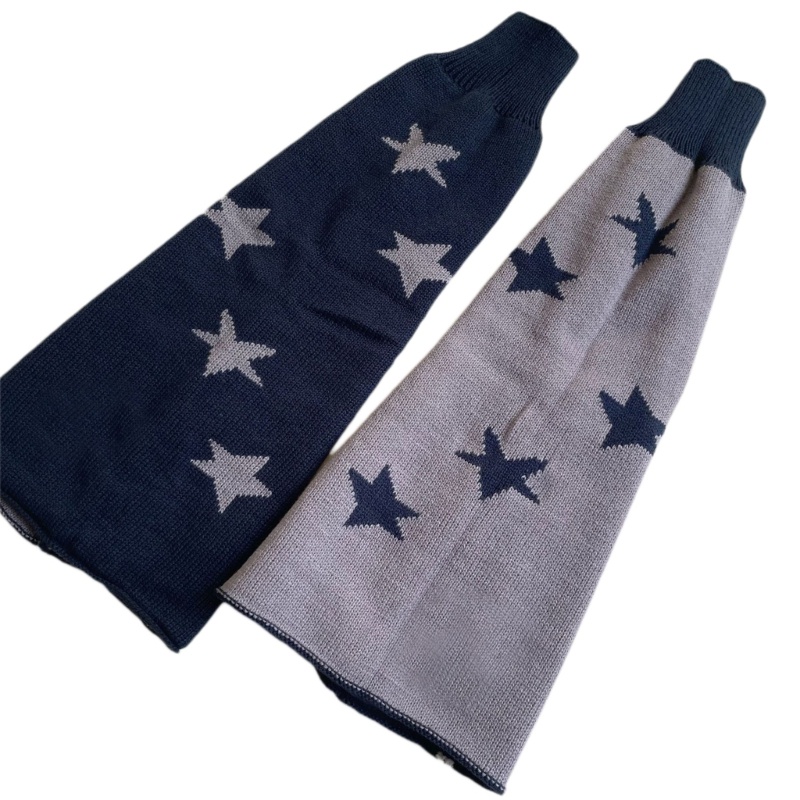 Xiangbao Vớ Dệt Kim Giữ Ấm Chân Ống Loe Hình Ngôi Sao Phong Cách Gothic Punk Đường Phố Cho Nữ