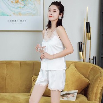 [Q11.HCM]- LL384 bộ ngủ lụa satin ( có mút ngực ) -Đồ ngủ CÔ CHỦ NHỎ CHUYÊN SỈ