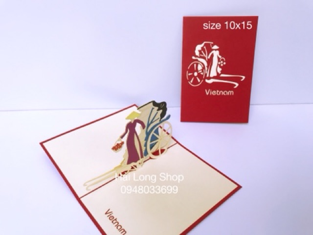 Cô gái xuống xe 1 -  Girl - Thiệp 3D