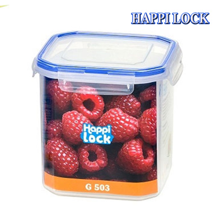 Hôp nhựa đựng thực phẩm Happi Lock nắp gài 4 cạnh chắc chắn, an toàn 1200ml | BigBuy360 - bigbuy360.vn