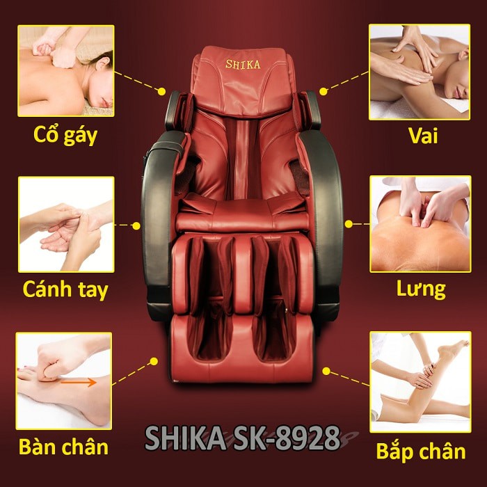 Ghế matxa toàn thân Shika SK8928 giảm đau mỏi xương khớp