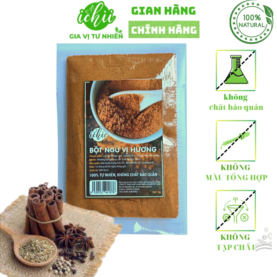 Bột gia vị ngũ vị hương ICHII thành phần tự nhiên gói 5gr
