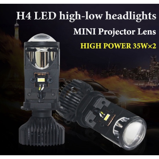 Bộ 2 đèn pha LED tự động KEVANLY H4 70W tiện dụng cho xe hơi