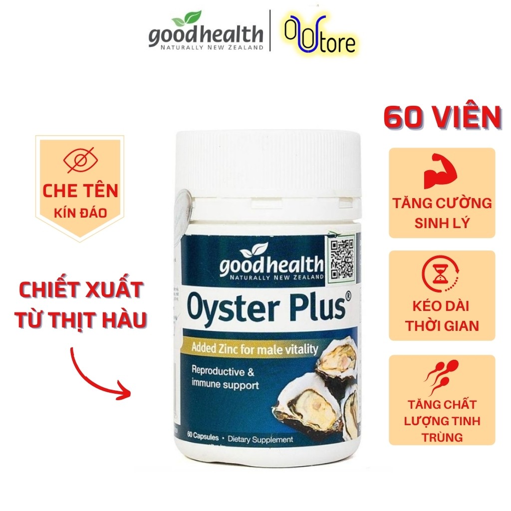 [Mã COSDAY giảm 8% đơn 150K] Tinh chất hàu New Zealand Good Health Oyster Plus tăng cường sinh lý nam giới hộp 60v