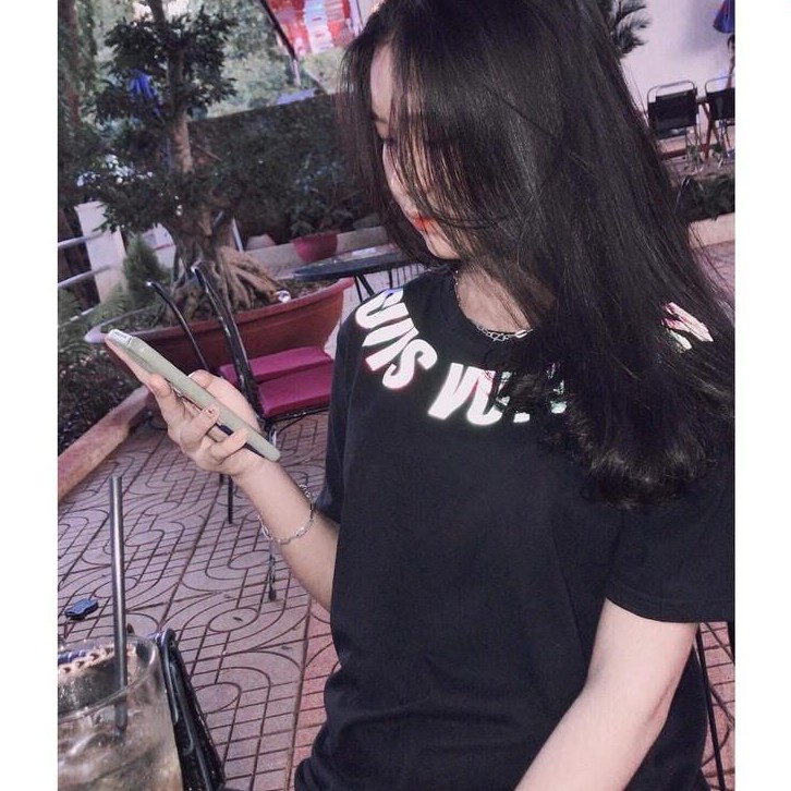 Áo thun phản quang chữ cổ LUONVUITUOI chất cotton - from rộng