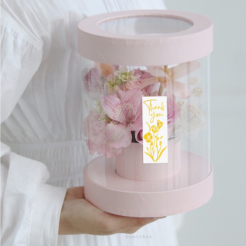 Cuộn (120 tem) Sticker Thank You Cao Cấp Dùng Để Trang Trí/ Quà Tặng/ Gói Hàng Tem Cám ơn (3x8cm)