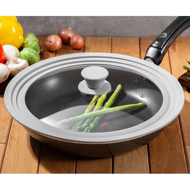 Nắp Đậy Kính Cường Lực Bằng Silicone 26cm, 28cm, 30cm