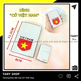 𝘽𝙖̣̂𝙩 𝙇𝙪̛̉𝙖 đồng nguyên khối 𝒁𝒊𝒑𝒑𝒐 KHỔNG LỒ ZPKL09 mẫu hình cờ nước Việt Nam màu bạc bóng - Hôt quẹt 𝒁𝒊𝒑𝒑𝒐 TANY SHOP