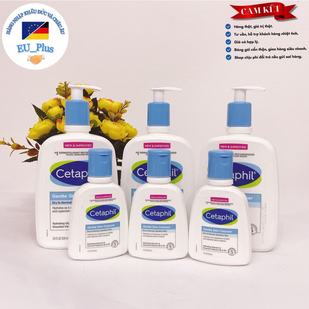 Sữa Rửa Mặt Dịu Nhẹ Cetaphil Gentle Skin Cleanser 591ml mẫu mới