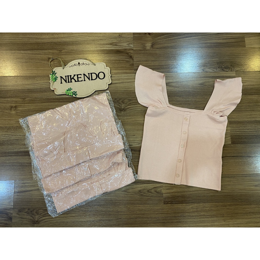 Xả Hàng Áo Croptop Cổ Vuông