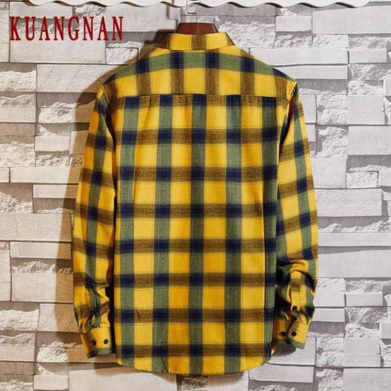 Áo sơ mi kẻ dạ vải mềm mịn, dáng body, phong cách trẻ trung, năng động, phù hợp mọi lứa tuổi | BigBuy360 - bigbuy360.vn