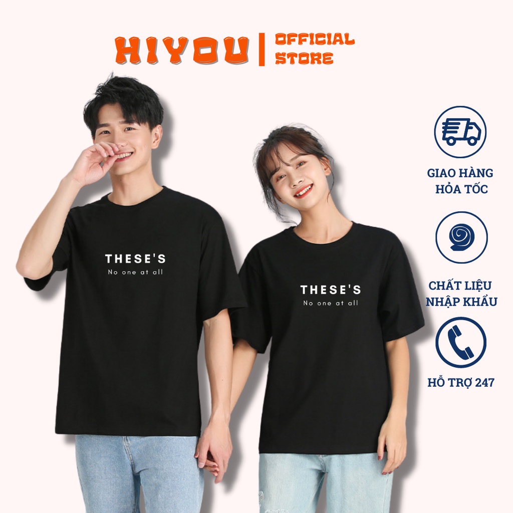 Áo thun nam nữ, áo đôi unisex in hình No One At All chất cotton mềm mịn
