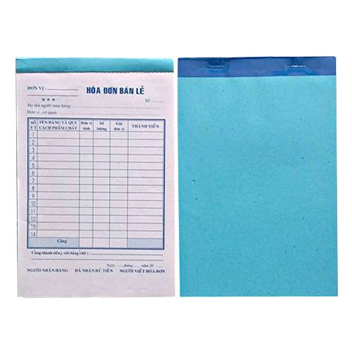 Hóa đơn bán lẻ 1 liên