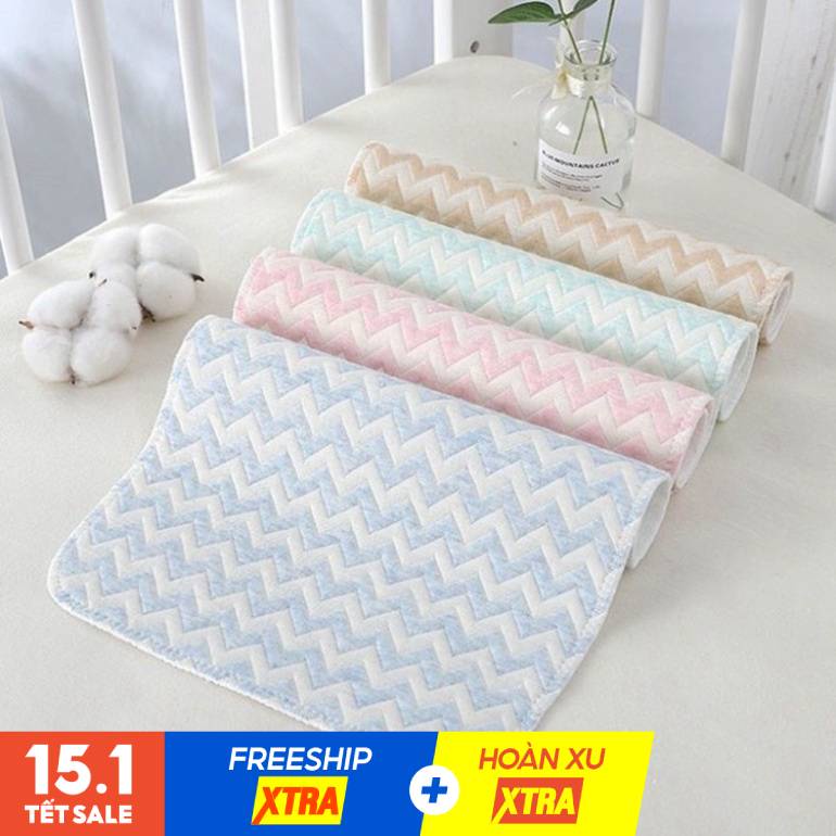 Lót Chống Thấm Sợi Tre 6 Lớp Wooji 50x70cm