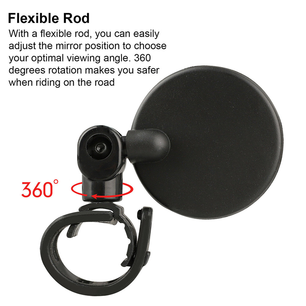1 Gương Chiếu Hậu Góc Rộng Xoay 360 Độ Gắn Tay Lái Xe Đạp MTB
