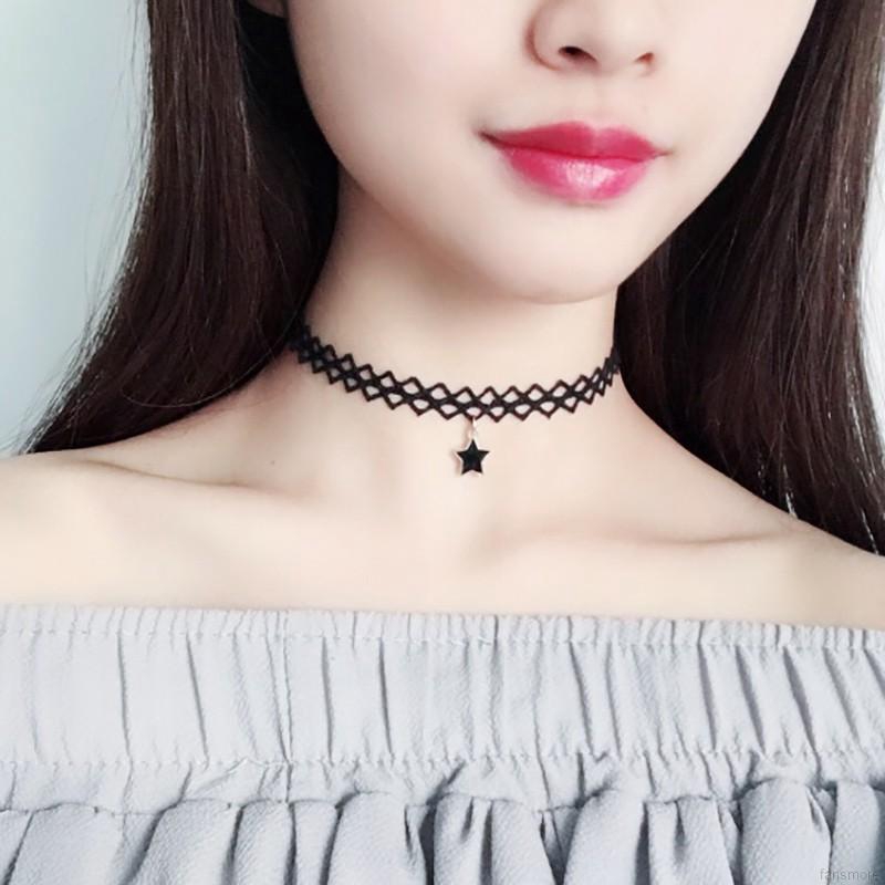 Vòng choker ren ngôi sao phong cách Hàn Quốc