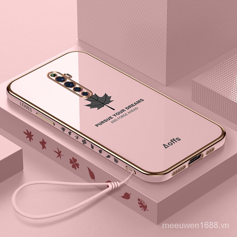 Ốp điện thoại QIANZI Fy Wq8S họa tiết lá phong cho Oppo Reno 2 Oppo Reno 2F
