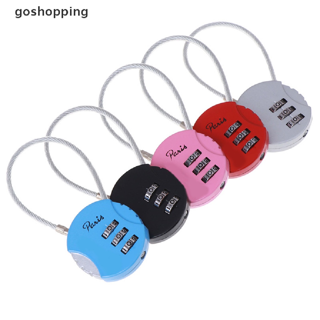 1 Ổ Khóa Hành Lý Du Lịch 3 Số Mini 3.7 * 9cm