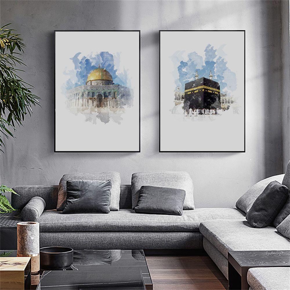 Tranh Vải Canvas Treo Tường Trang Trí Phong Cách Hồi Giáo Độc Đáo
