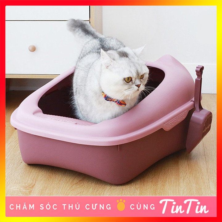 Khay Vệ Sinh Cho Mèo Kèm Xẻng - Chậu đựng cát vệ sinh cho mèo #Tintin Pet Store