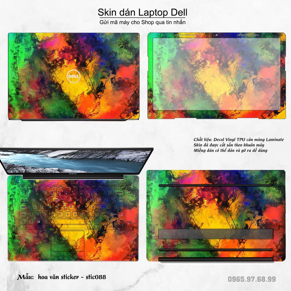 Skin dán Laptop Dell in hình Hoa văn sticker _nhiều mẫu 15 (inbox mã máy cho Shop)