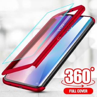 Xiaomi Mi 9 Lite 9SE 9T Pro  360 full body 2-in-1 case + Tempered glass cover