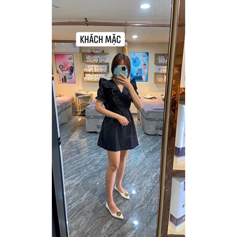 Váy tiểu thư dây thắt eo điệu đà chất liệu thô | BigBuy360 - bigbuy360.vn