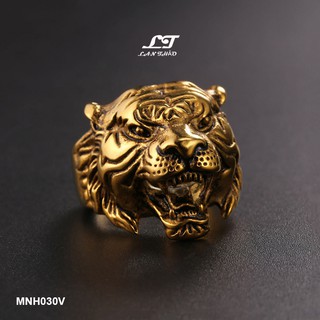 Nhẫn nam inox đầu hổ cực cá tính (vàng) MNH030V