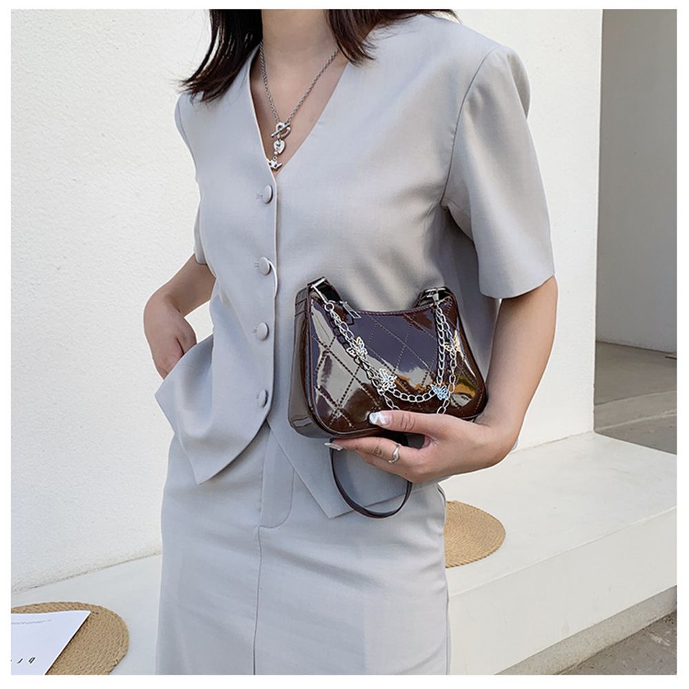 Túi xách nữ da cá sấu màu trơn phong cách cổ điển nhiều màu sắc