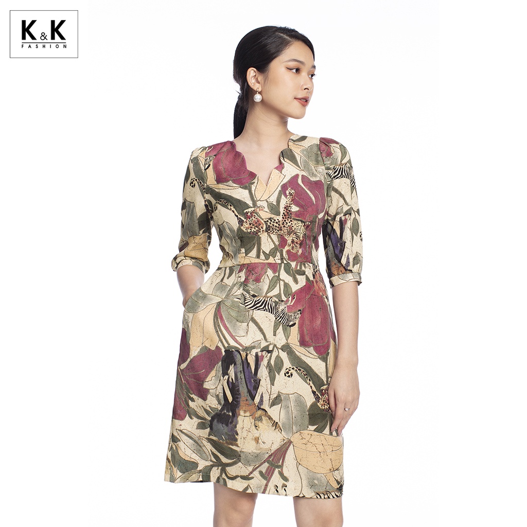 Đầm Công Sở Nữ Tay Lỡ K&K Fashion KK106-09 Dáng Chữ A | BigBuy360 - bigbuy360.vn
