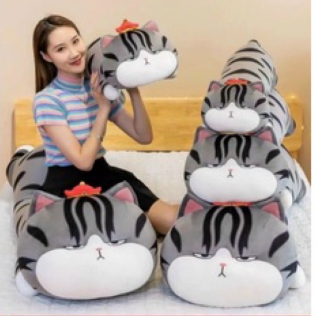Gấu bông gối ôm mèo Hoàng thượng, mèo hoàng thương nhồi bông